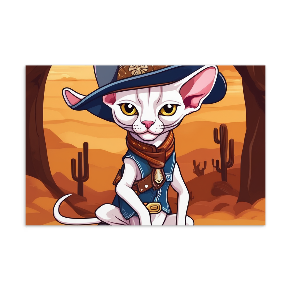 PugMug Custom White Sphynx Cat Postcard