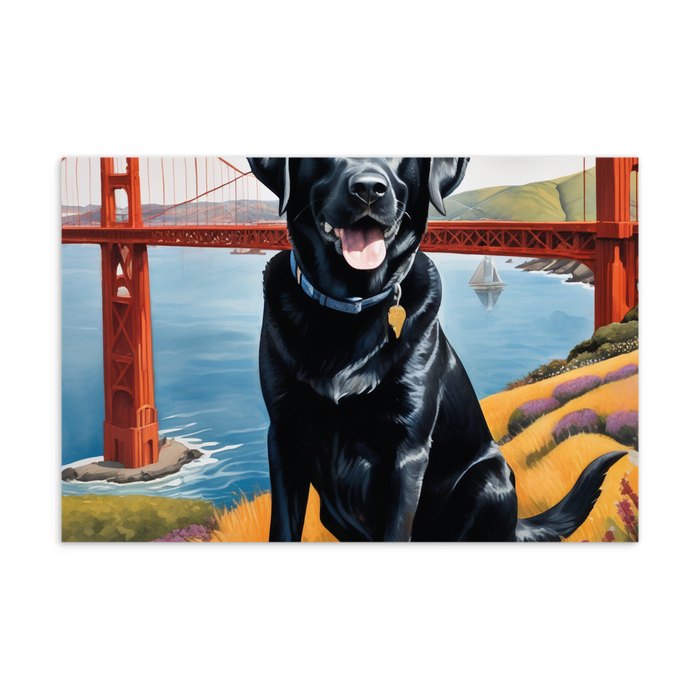 PugMug Custom Black Labrador Retriever Postcard