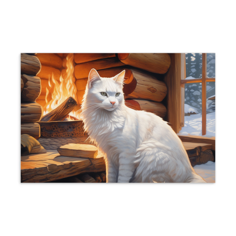 PugMug Custom White Companion Cat Postcard