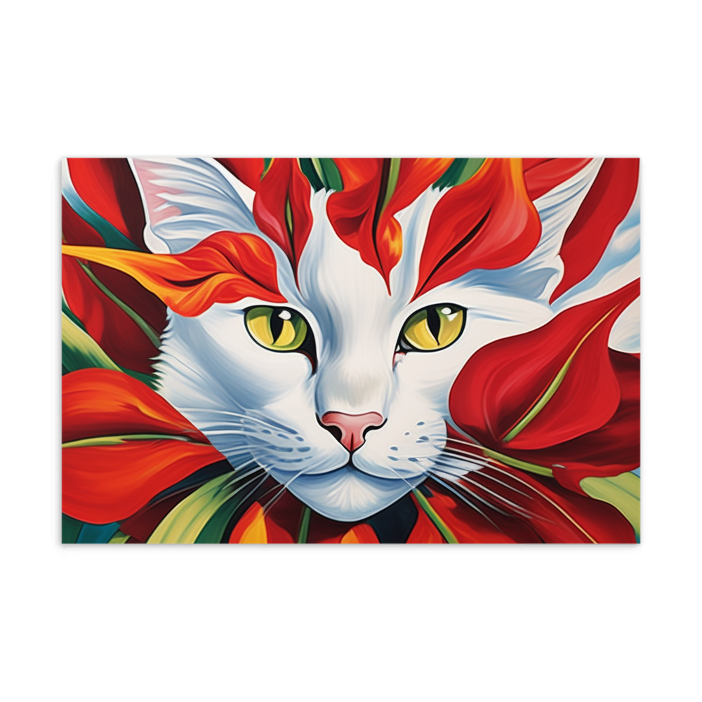 PugMug Custom White Companion Cat Postcard