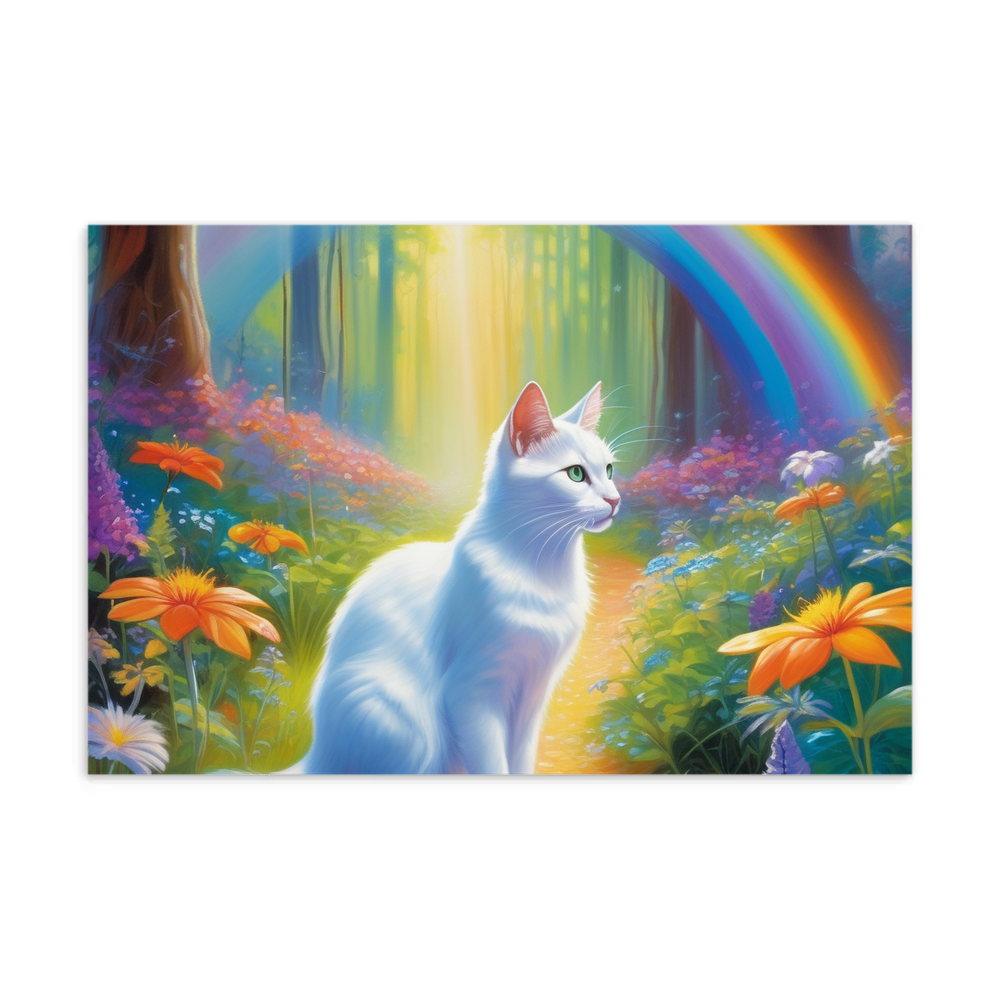 PugMug Custom White Companion Cat Postcard