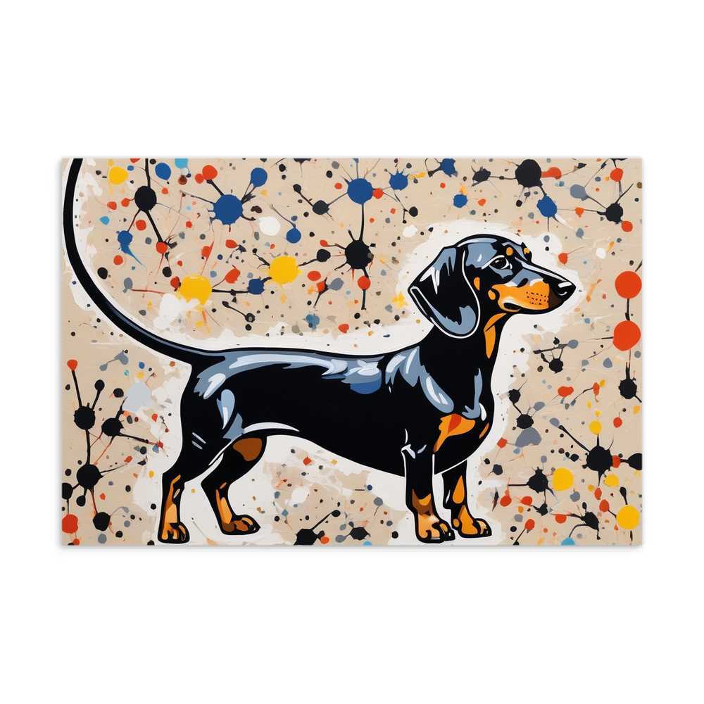 PugMug Custom Black Dachshund Postcard