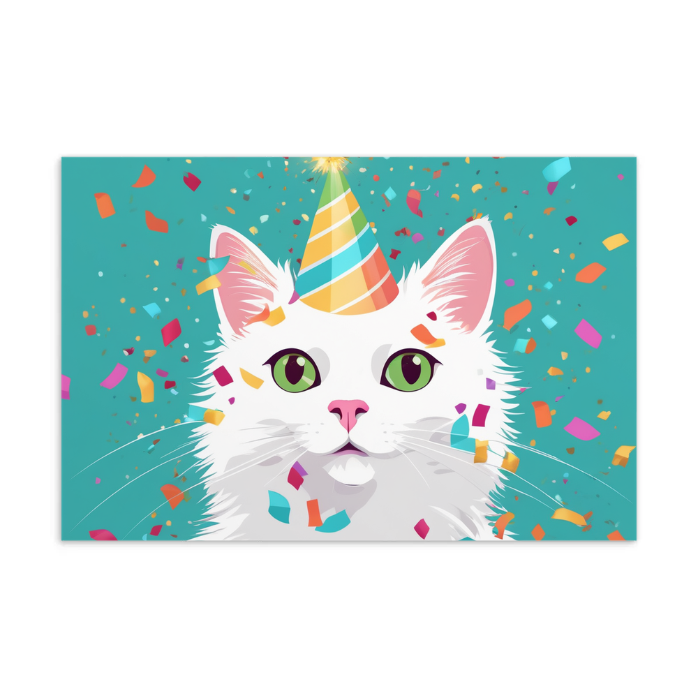 PugMug Custom White Companion Cat Postcard