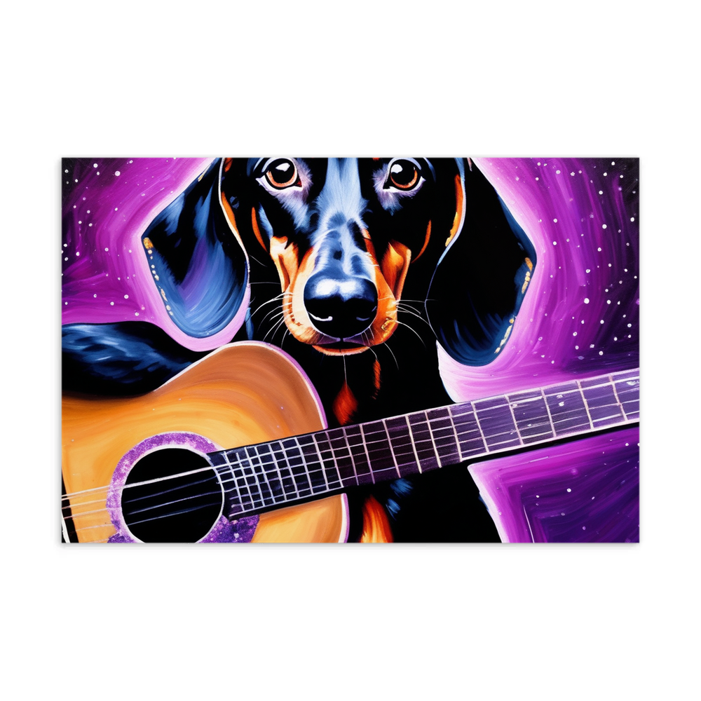 PugMug Custom Black Dachshund Postcard