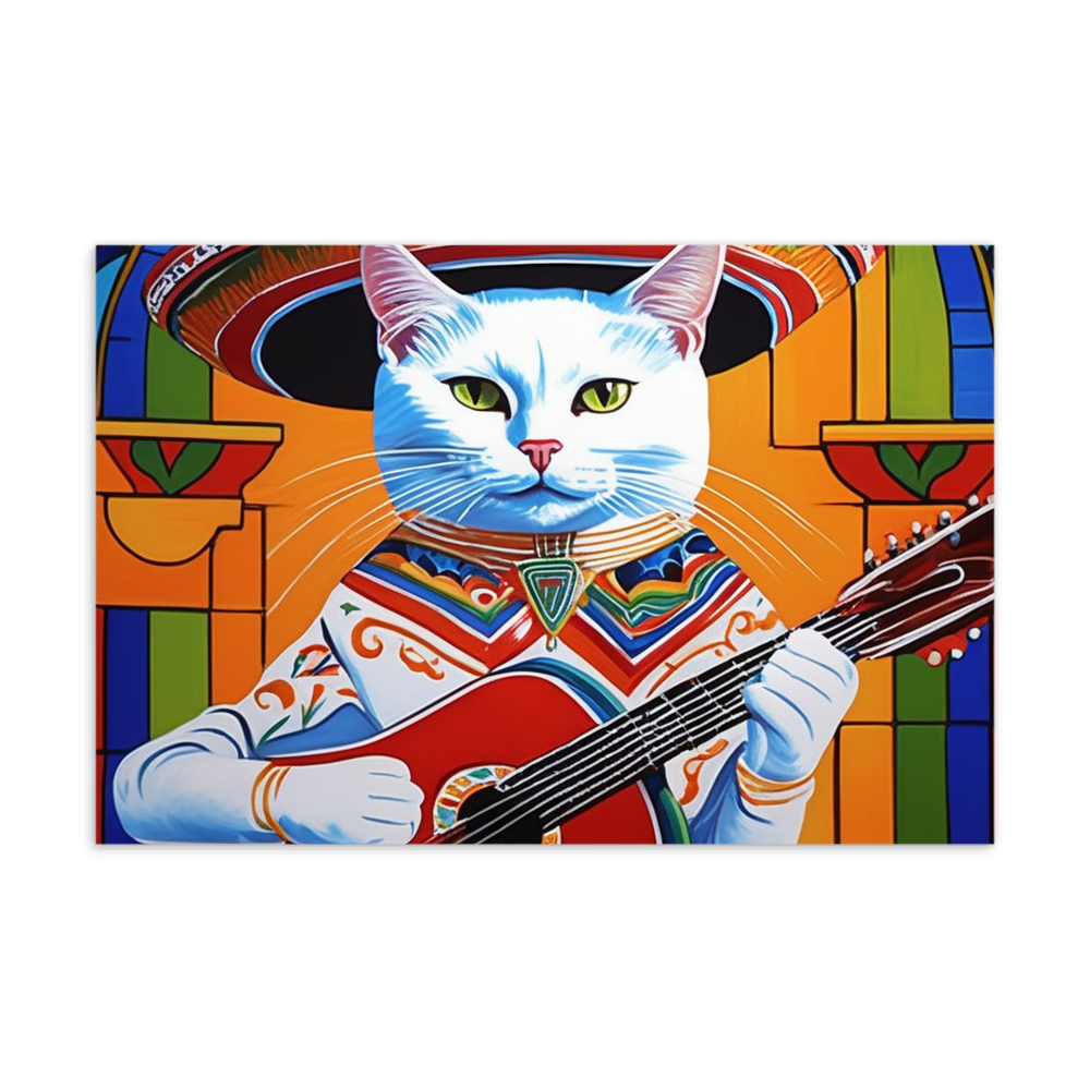 PugMug Custom White Companion Cat Postcard