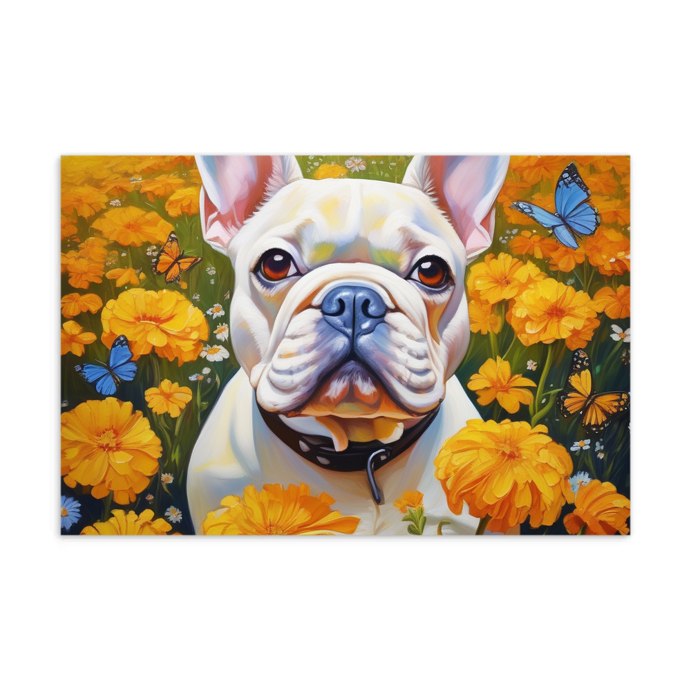 PugMug Custom White French Bulldog Postcard