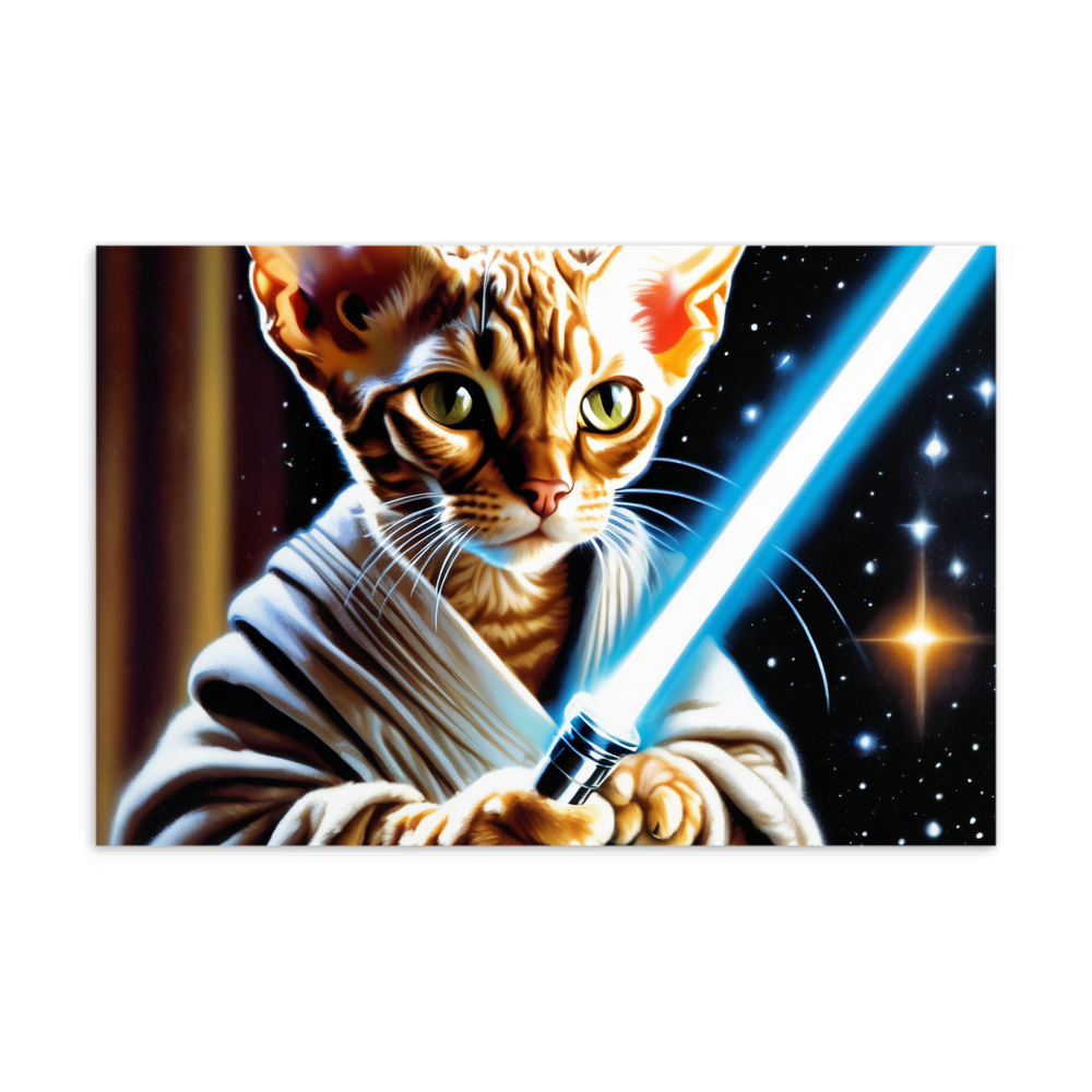 PugMug Custom Tabby Devon Rex Cat Postcard