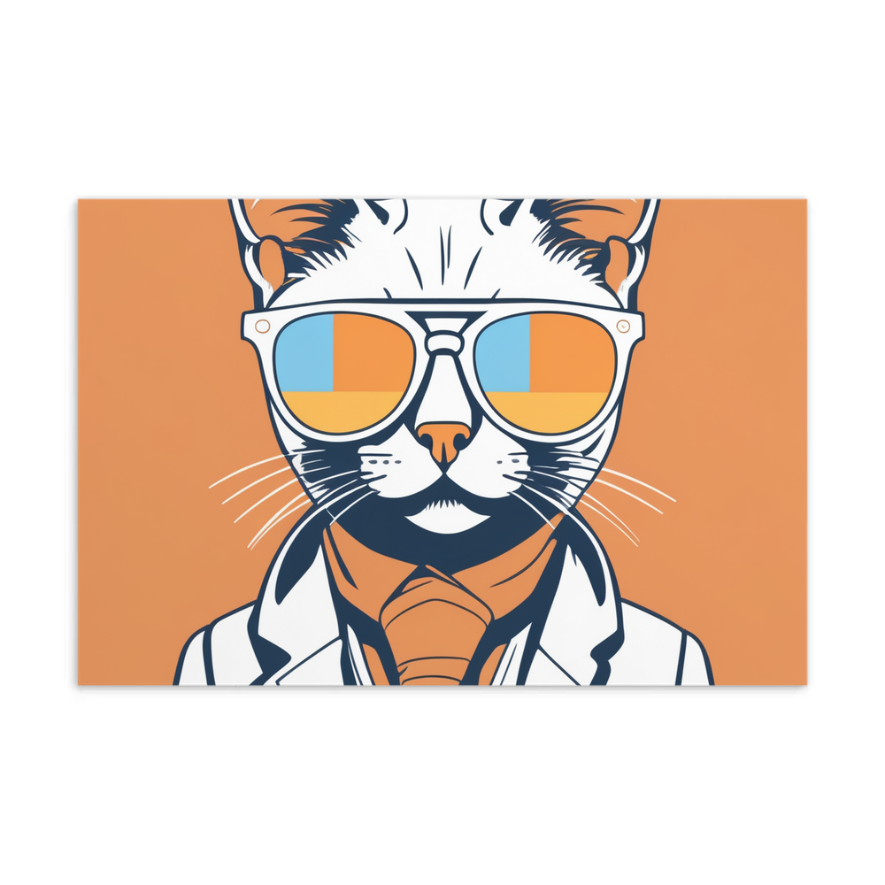 PugMug Custom White Companion Cat Postcard