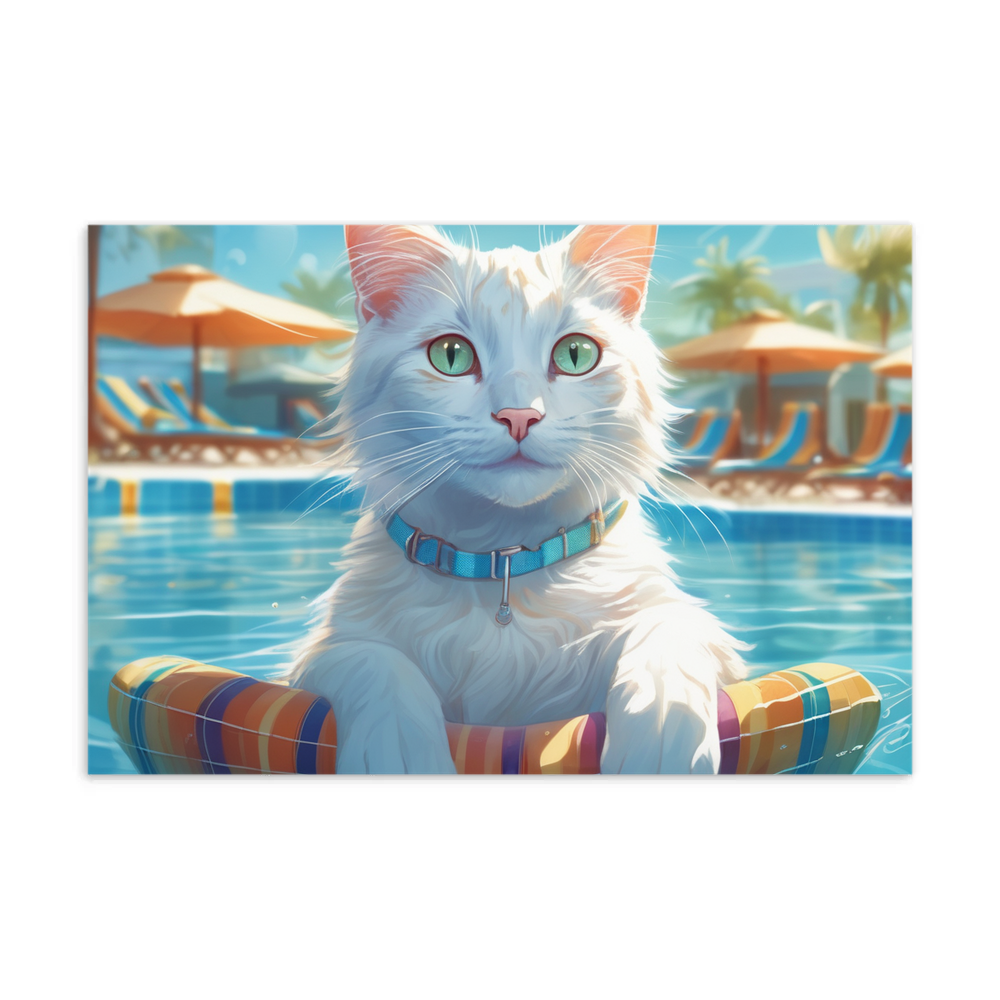 PugMug Custom White Companion Cat Postcard