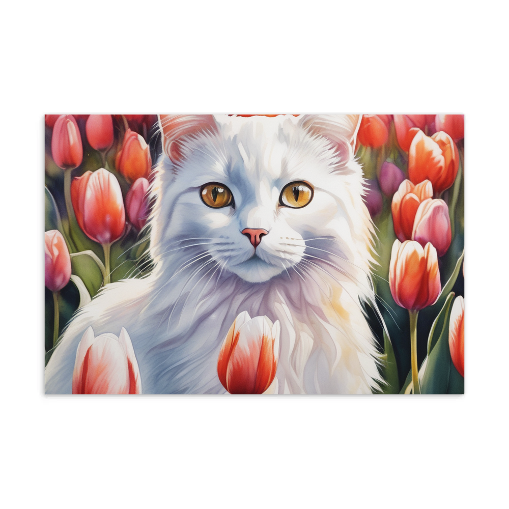 PugMug Custom White Companion Cat Postcard