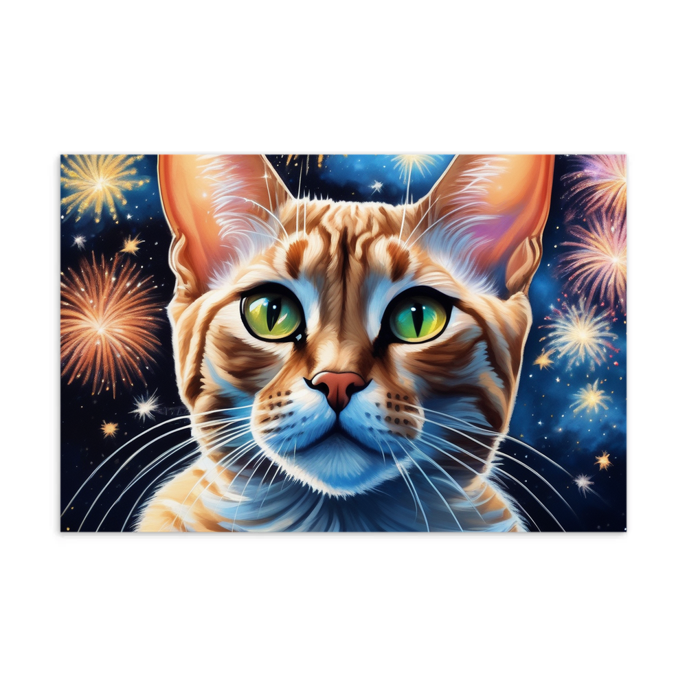 PugMug Custom Tabby Devon Rex Cat Postcard