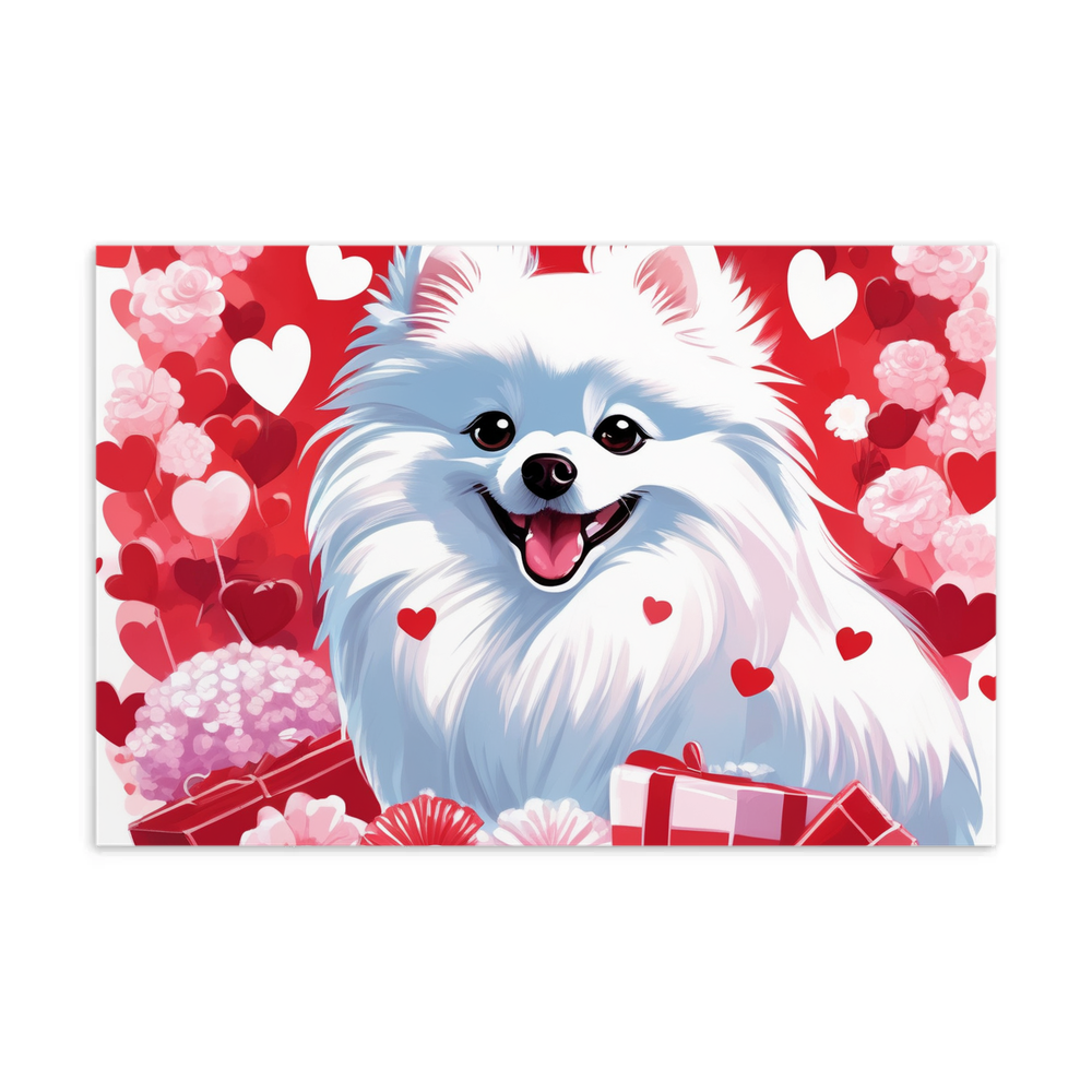 PugMug Custom White Pomeranian Postcard