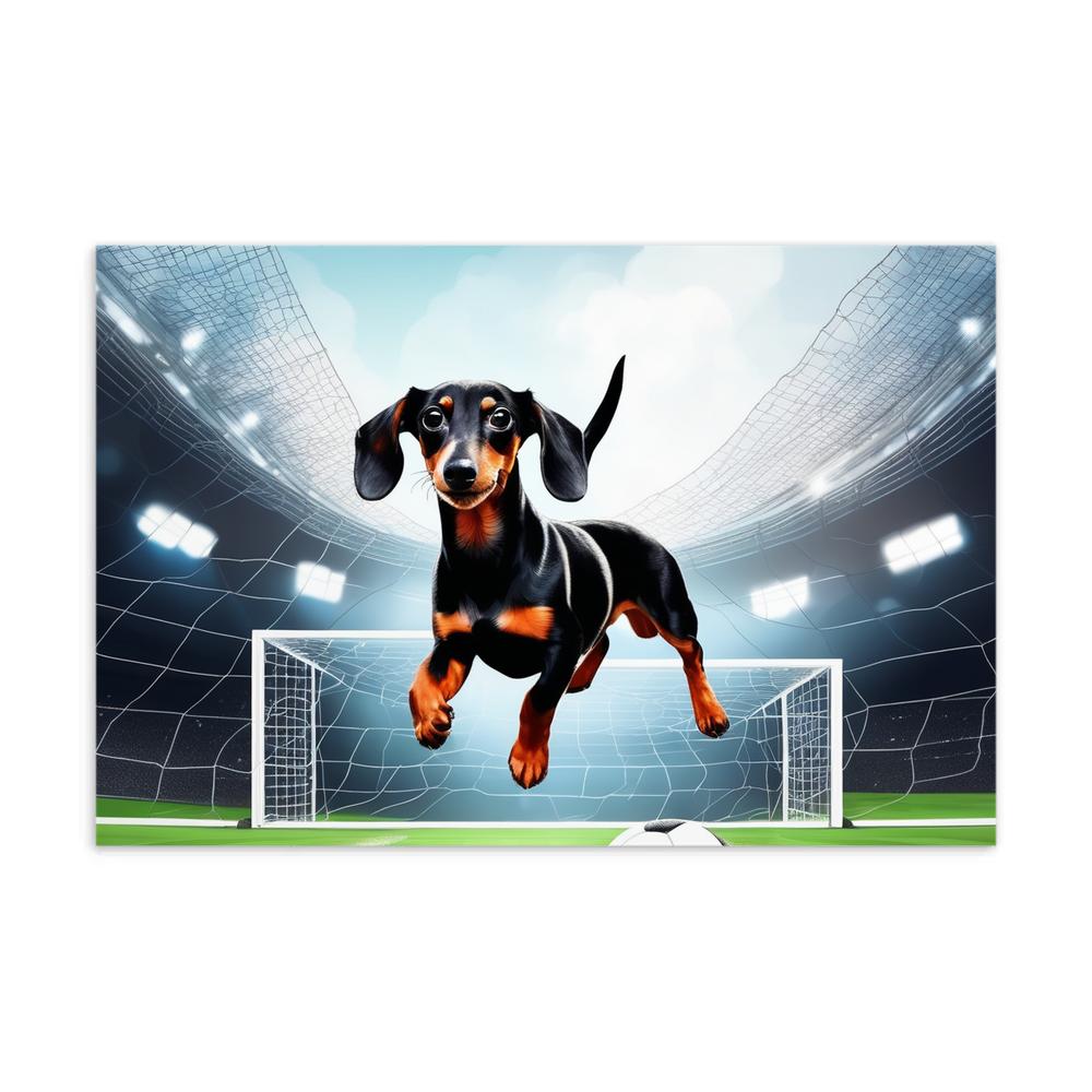 PugMug Custom Black Dachshund Postcard