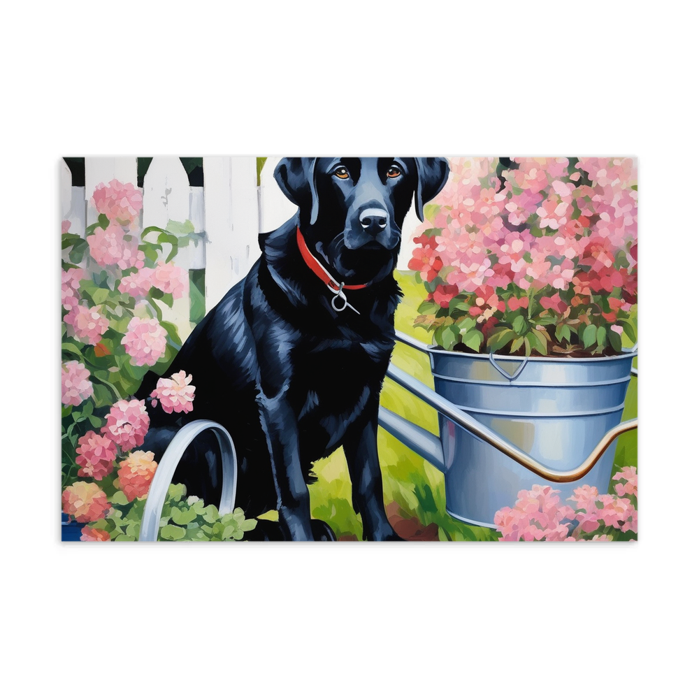 PugMug Custom Black Labrador Retriever Postcard
