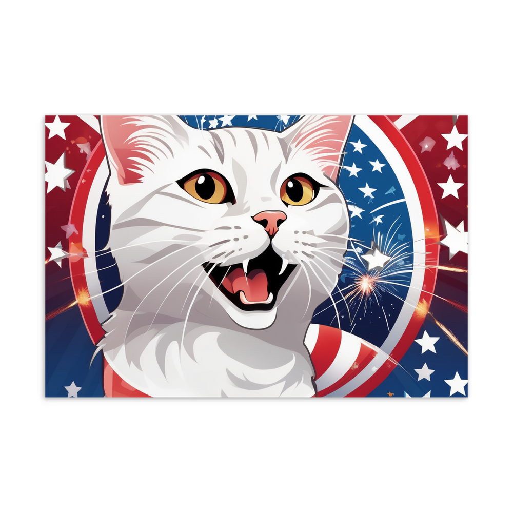 PugMug Custom White Companion Cat Postcard