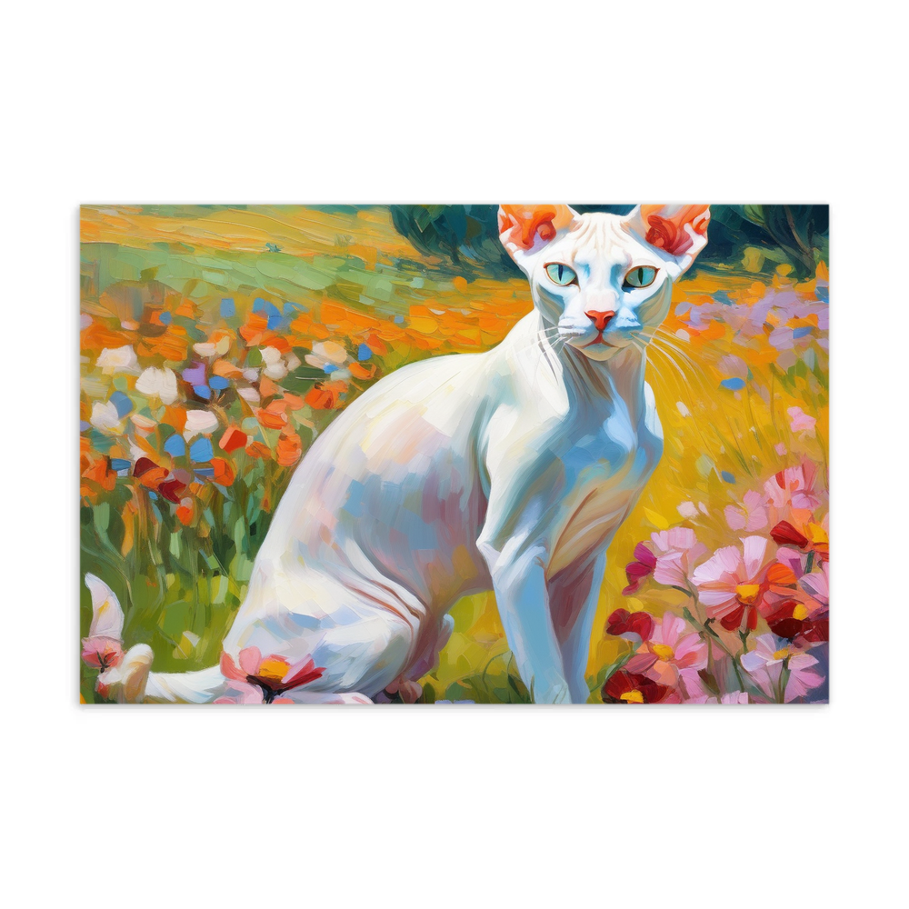 PugMug Custom White Sphynx Cat Postcard