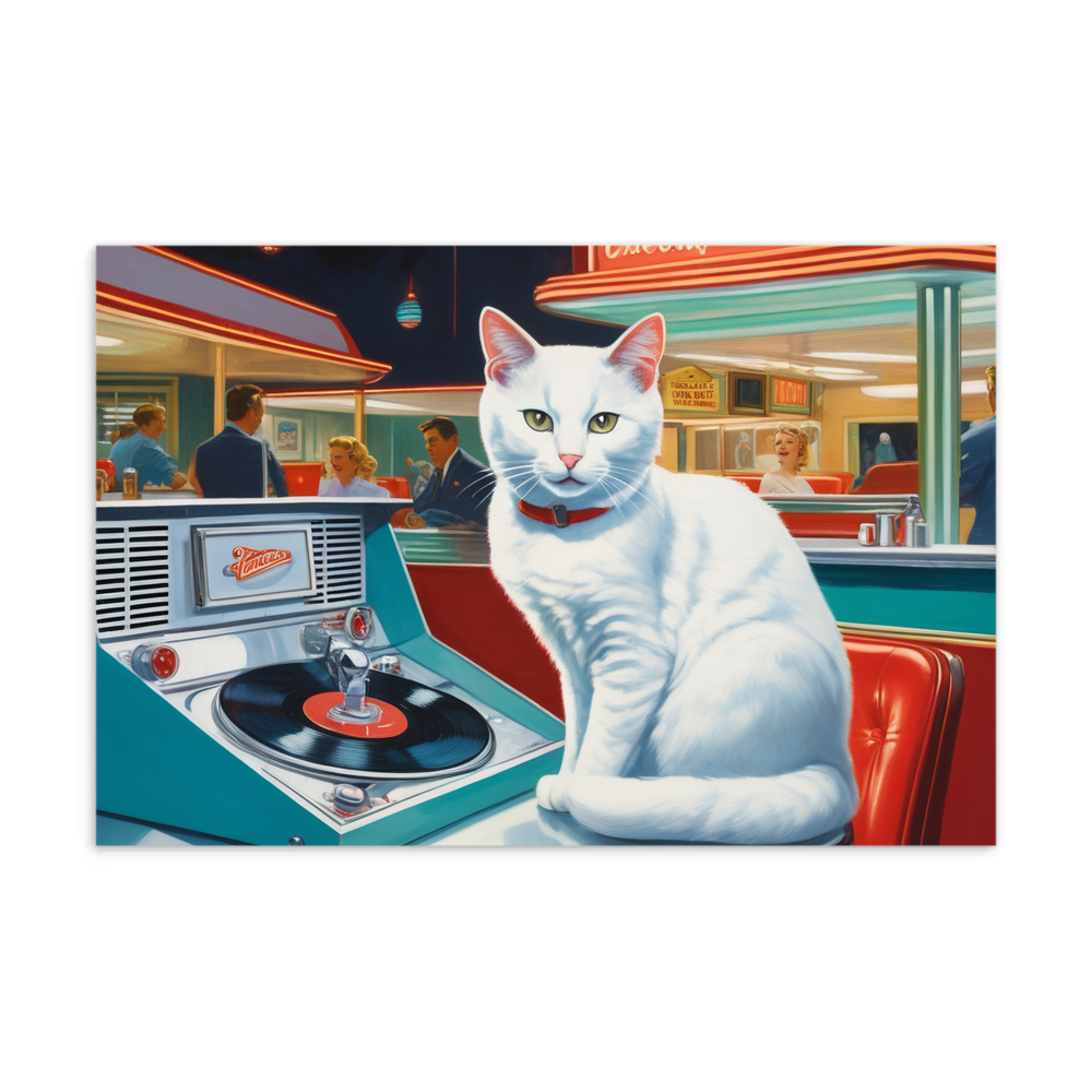 PugMug Custom White Companion Cat Postcard