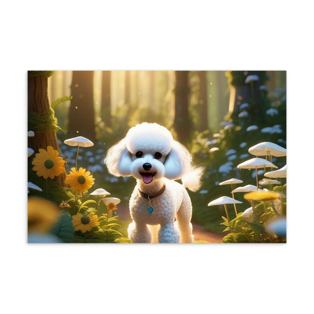 PugMug Custom White Poodle Postcard