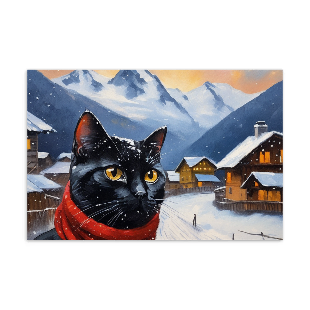 PugMug Custom Black British Shorthair Cat Postcard