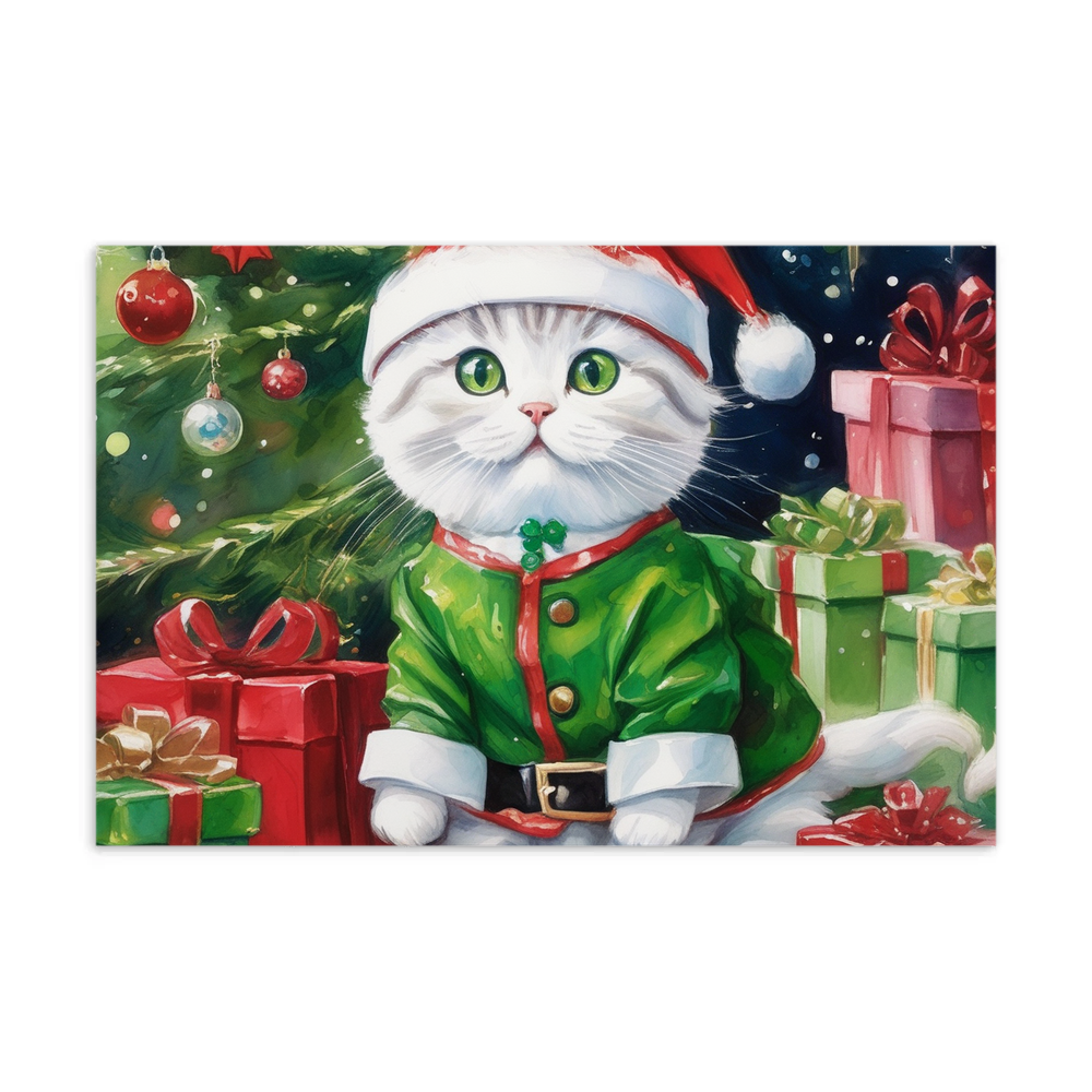 PugMug Custom White Scottish Fold Cat Postcard