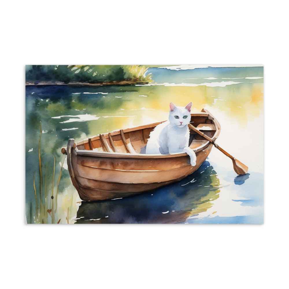 PugMug Custom White Companion Cat Postcard