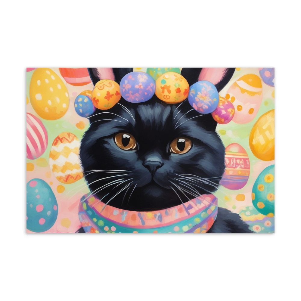 PugMug Custom Black Scottish Fold Cat Postcard