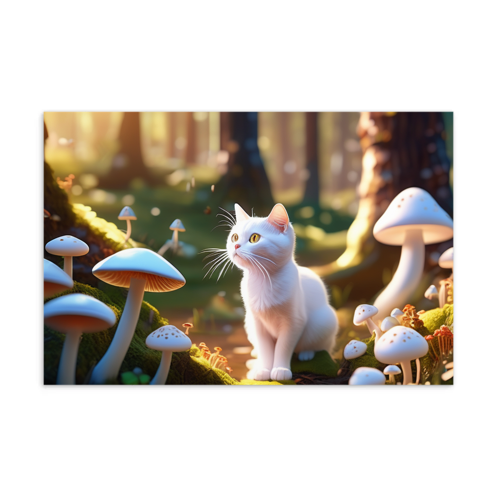 PugMug Custom White Companion Cat Postcard