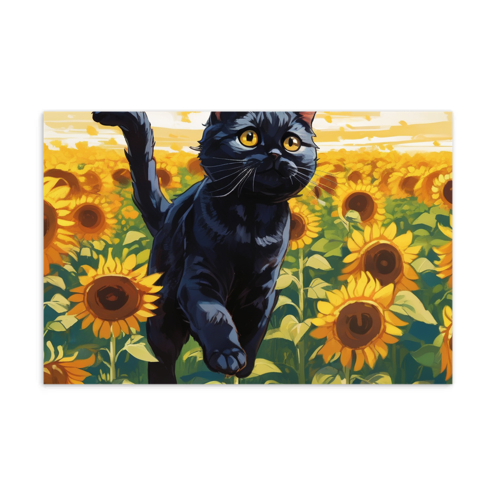 PugMug Custom Black Scottish Fold Cat Postcard