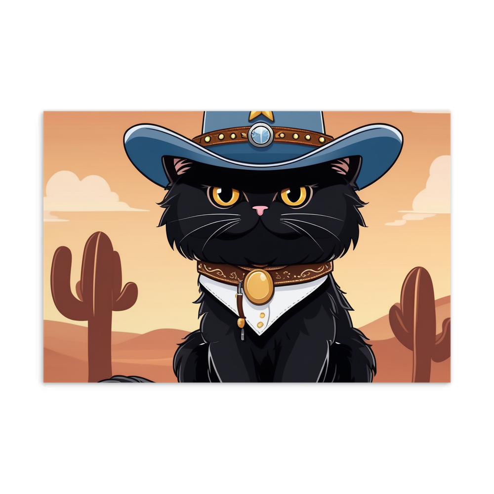 PugMug Custom Black Persian Cat Postcard