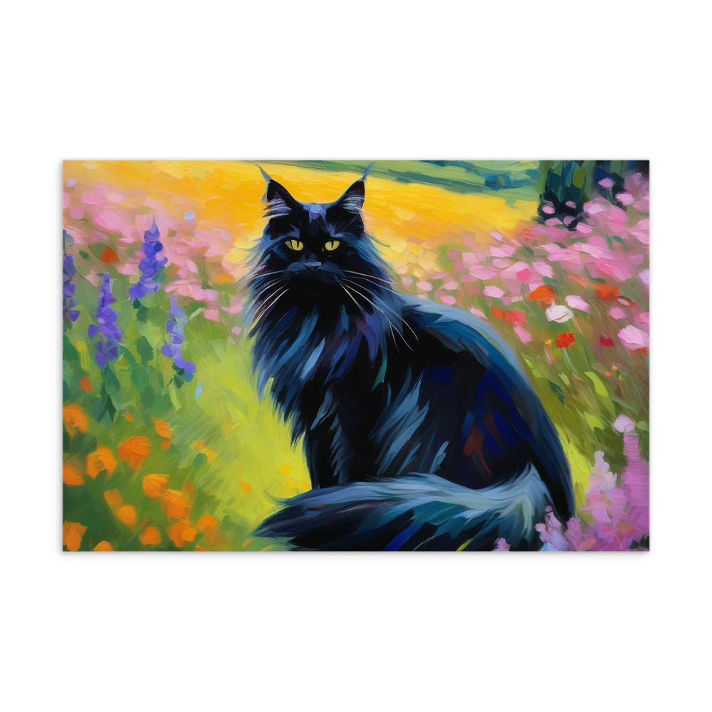 PugMug Custom Black Maine Coon Cat Postcard