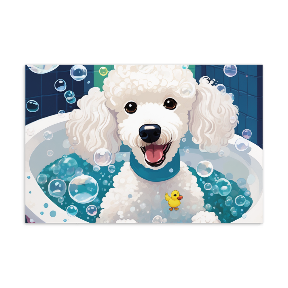 PugMug Custom White Poodle Postcard