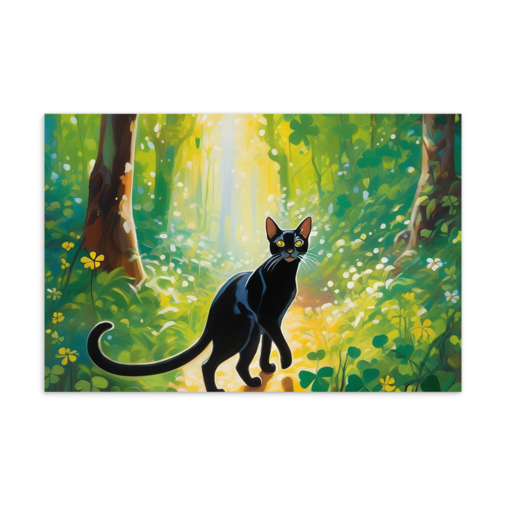 PugMug Custom Black Abyssinian Cat Postcard