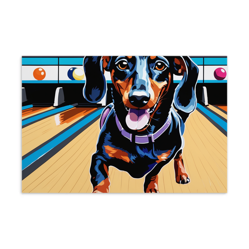 PugMug Custom Black Dachshund Postcard
