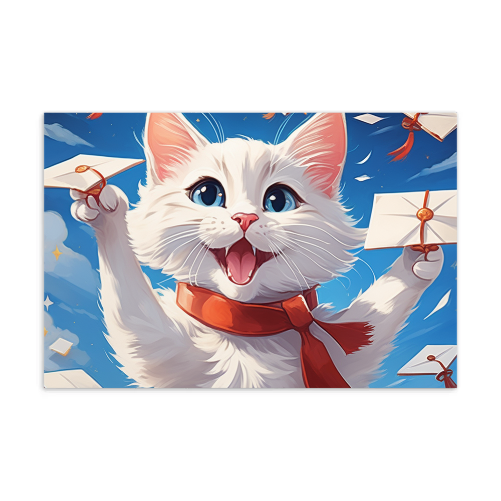 PugMug Custom White Companion Cat Postcard
