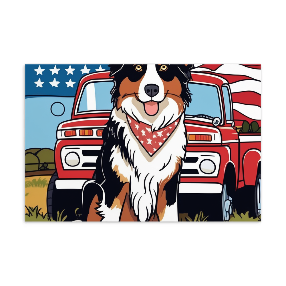 PugMug Custom Australian Shepherd Dog Postcard