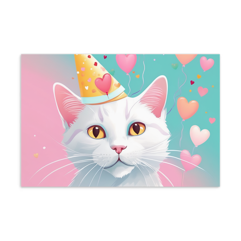 PugMug Custom White Companion Cat Postcard