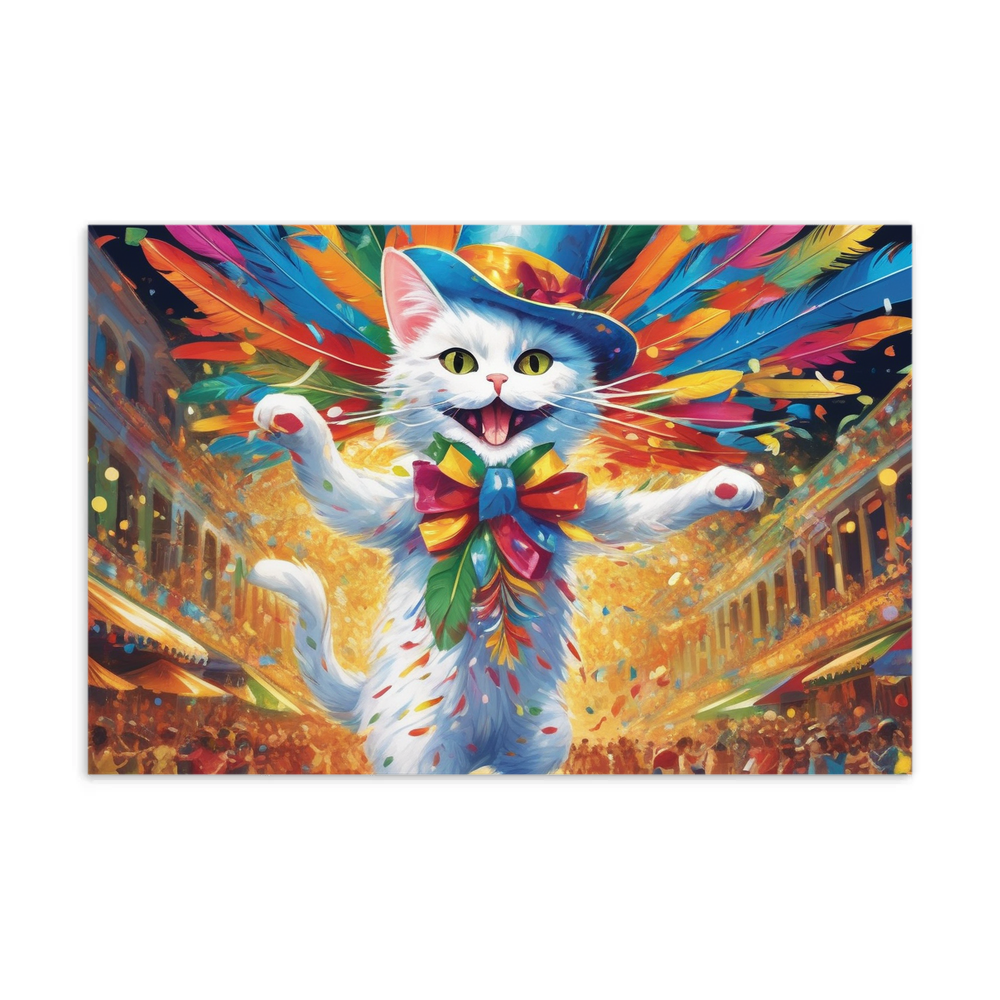 PugMug Custom White Companion Cat Postcard