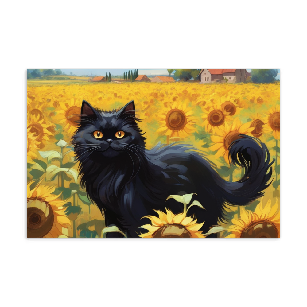 PugMug Custom Black Persian Cat Postcard