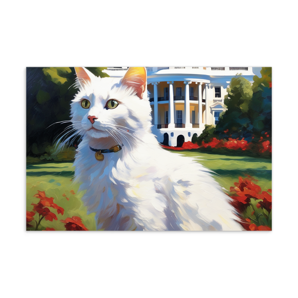 PugMug Custom White Companion Cat Postcard