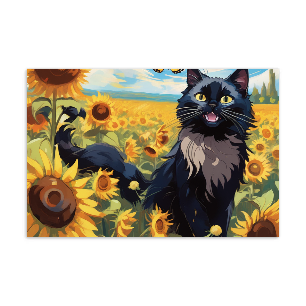 PugMug Custom Black Ragdoll Cat Postcard