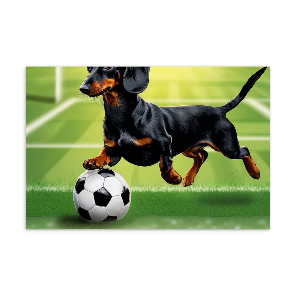 PugMug Custom Black Dachshund Postcard