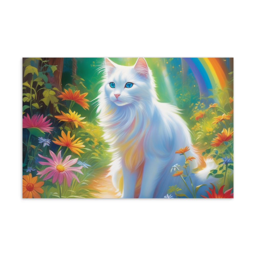 PugMug Custom White Companion Cat Postcard