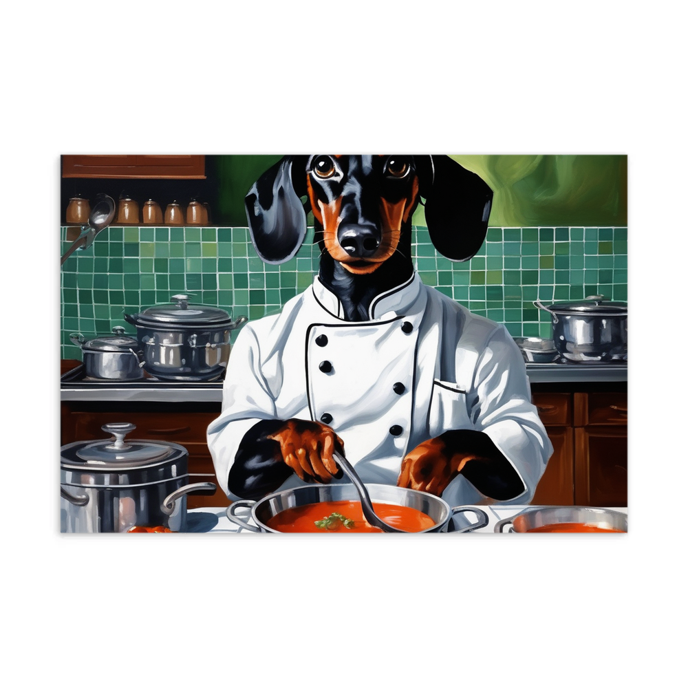 PugMug Custom Black Dachshund Postcard