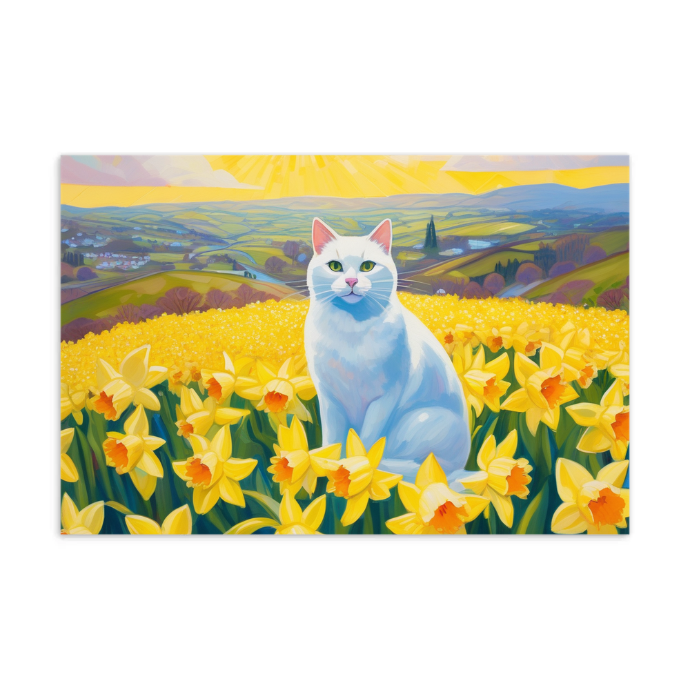 PugMug Custom White Companion Cat Postcard