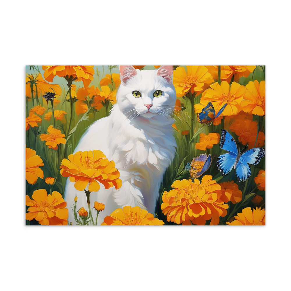 PugMug Custom White Companion Cat Postcard