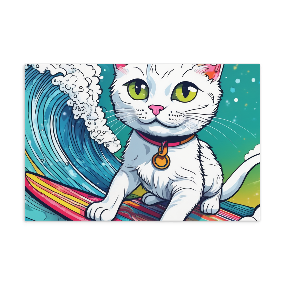 PugMug Custom White Companion Cat Postcard