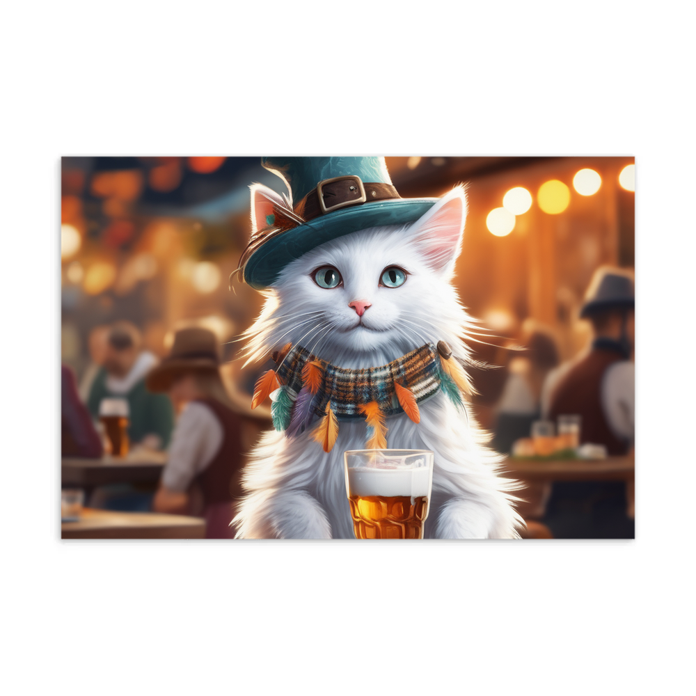 PugMug Custom White Companion Cat Postcard