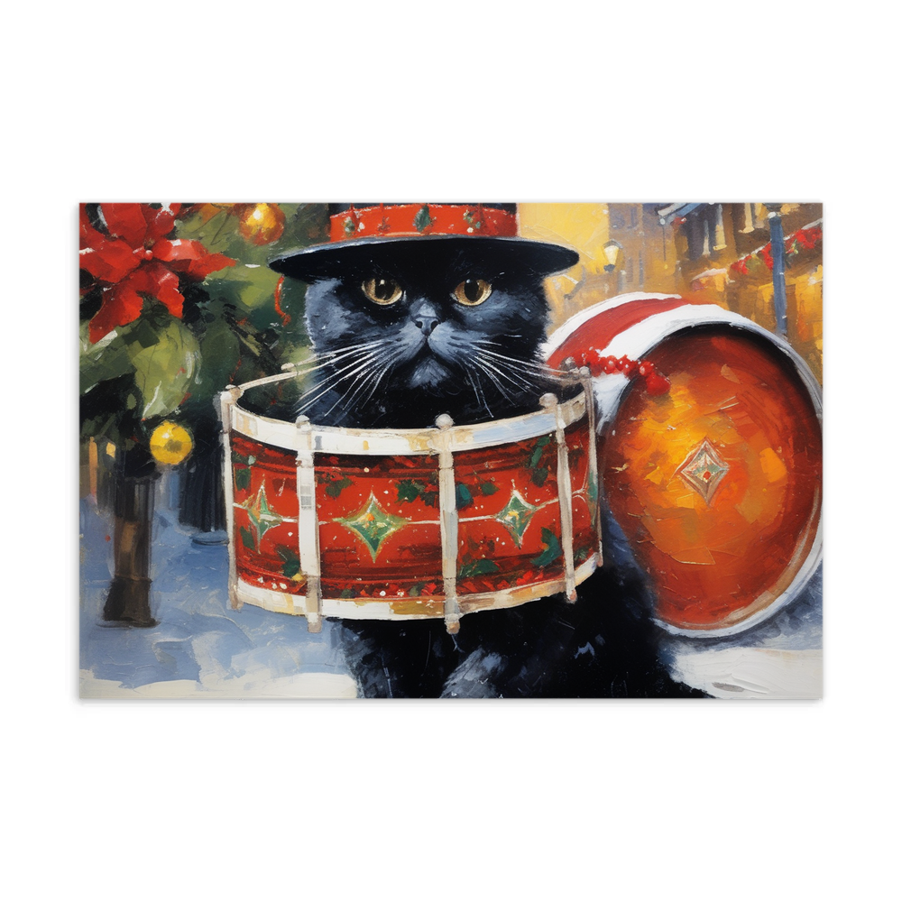 PugMug Custom Black Scottish Fold Cat Postcard