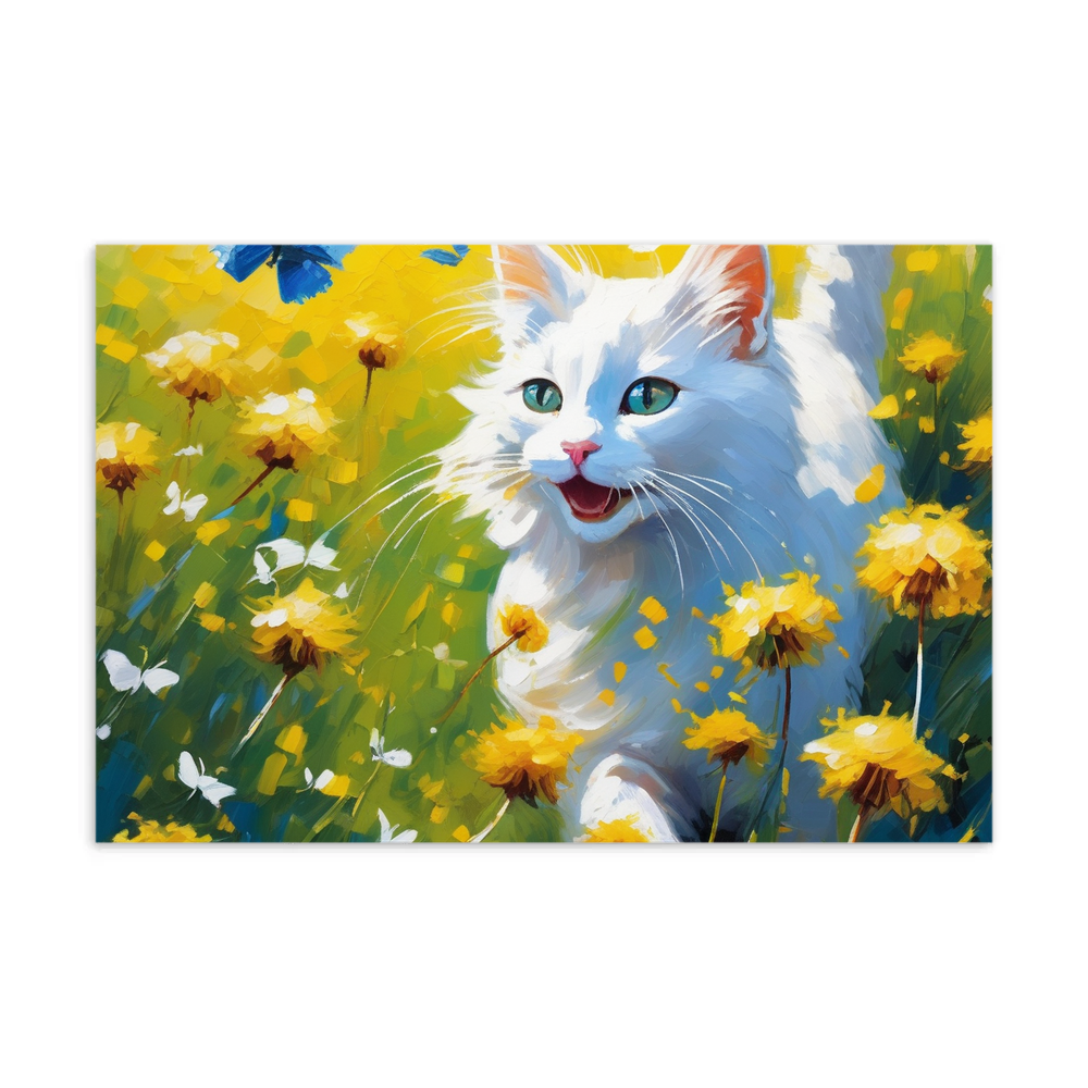 PugMug Custom White Companion Cat Postcard