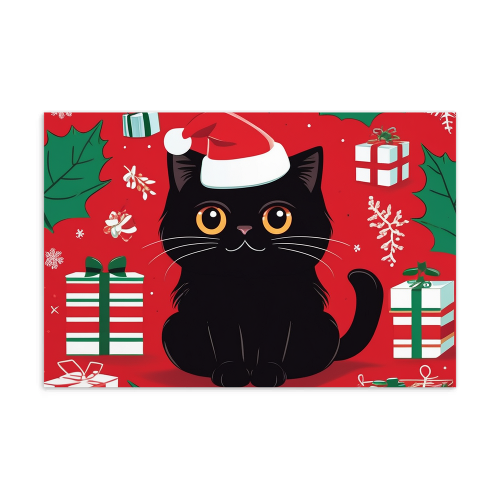 PugMug Custom Black Persian Cat Postcard